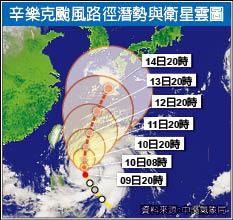 輕颱辛樂克轉強秋節月遮臉 生活 自由時報電子報