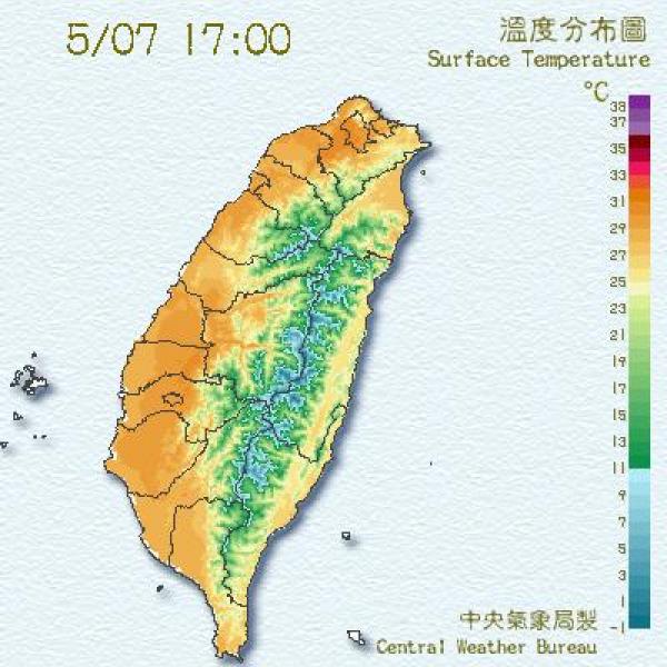 各地白天氣溫高 下波鋒面周四抵台 - 生活 - 自由時報電子報