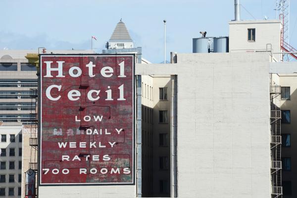 藍可兒命案持續延燒，圖為案發的賽西爾酒店畫面。（資料照，法新社）