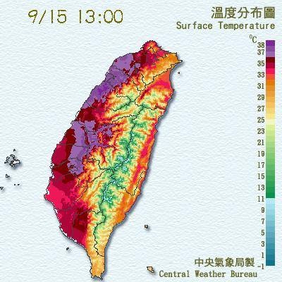 氣象預報中心主任鄭明典在臉書上PO文表示「我沒見過9月這種高溫」。