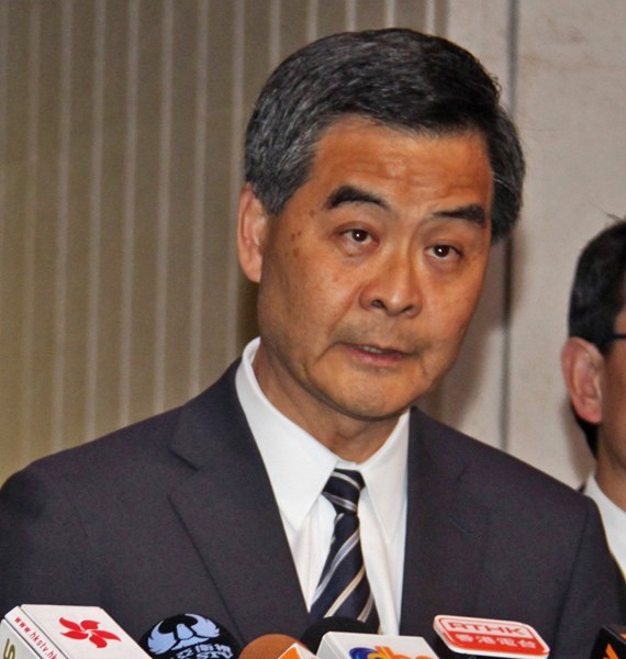 香港特區行政長官梁振英。（中央社）