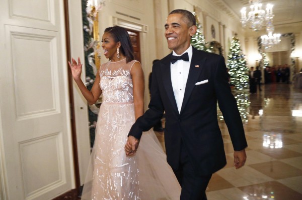 美國總統歐巴馬與第一夫人蜜雪兒的愛情故事，傳將搬上大螢幕。（路透）