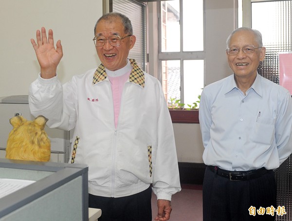 前監察院長王建煊（左）、祕書長陳豐義（右）。（資料照，記者廖振輝攝）