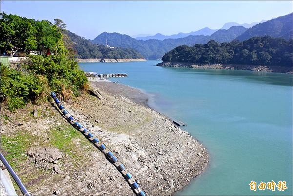 石門水庫近日幾無降雨，水位持續下跌。（資料照，記者林子翔攝）