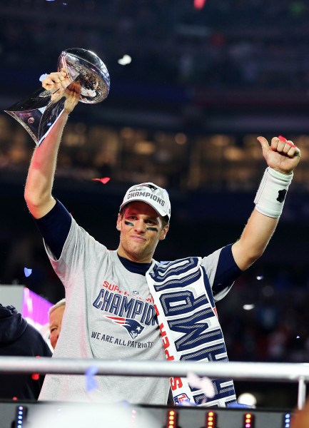 而巧合的是本屆超級盃冠軍，最終不但剛好是新英格蘭愛國者奪冠，布雷迪還奪得本屆MVP！（法新社）