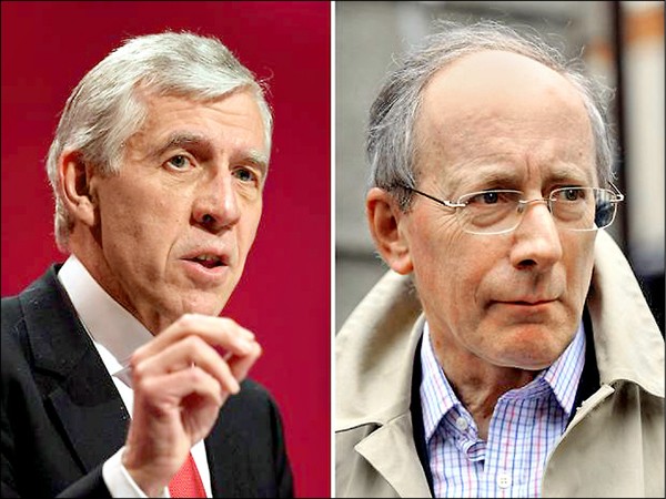 英國兩名前任外務大臣：工黨的史卓（Jack Straw，圖左）和保守黨的里夫金德（Malcolm Rifkind，圖右）。（圖取自網路）