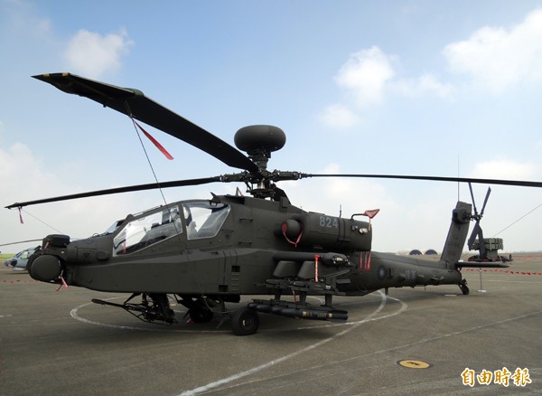 AH-64E阿帕契直升機。（資料照，記者羅添斌攝）