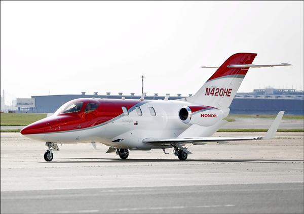 日本汽車大廠本田工業旗下飛機公司研發的小型噴射機「Honda Jet」。（路透）