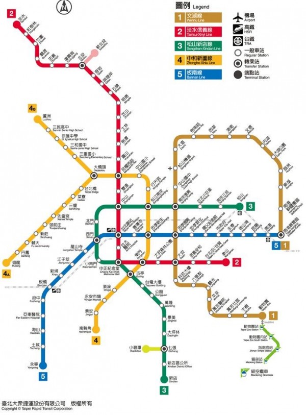 相較之下,台北市捷運地圖乾淨簡單,看起來也十分舒服。(圖擷取自台北捷運官網) 相較之下,台北市捷運地圖乾淨簡單,看起來也十分舒服。(圖擷取自台北捷運官網)