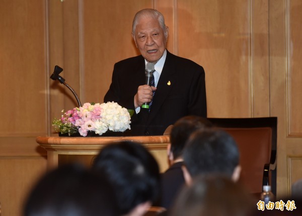 李登輝今日於日本國會演講表示，台灣需要第二次民主改革，並且為了民主「我想把餘生獻給台灣」。（資料照，記者簡榮豐攝）