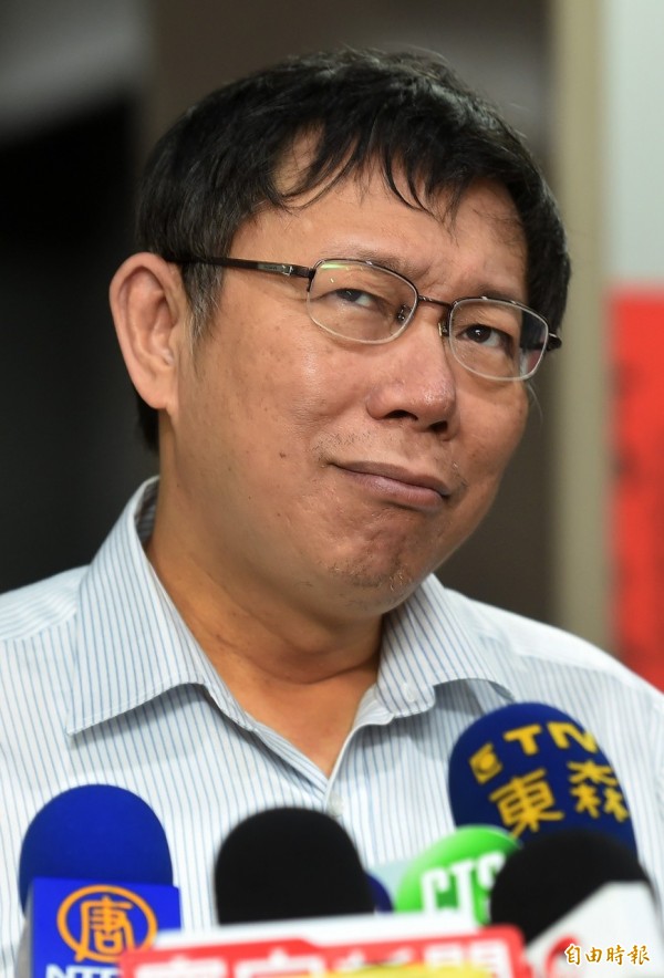 台北市長柯文哲。（記者簡榮豐攝）