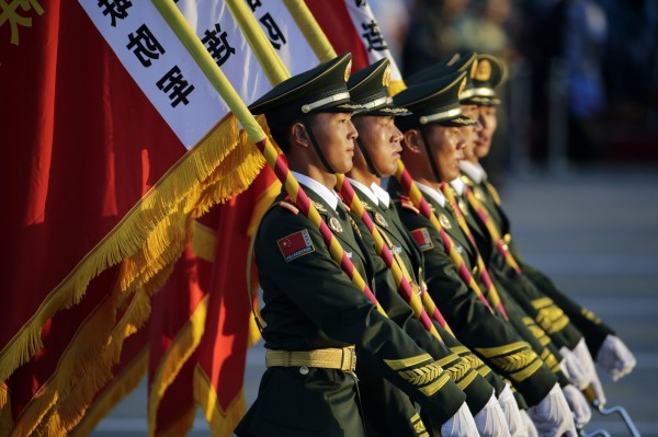 中國93閱兵今天上午登場。（歐新社）