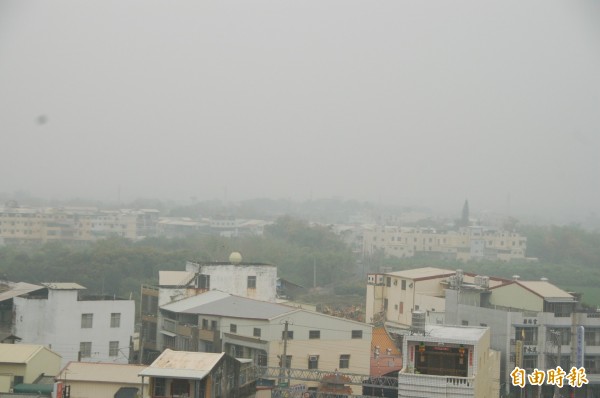 中部大氣擴散差。圖為雲林地區。（資料照，記者林國賢）