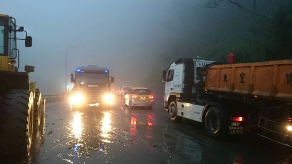 蘇花公路累計雨量破今年記錄。（圖由南澳工務段提供）