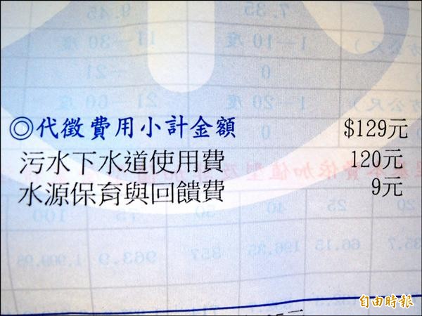 高雄市最近開始隨水費加收汙水下水道使用費。（記者葛祐豪攝）