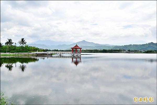 美濃區超過八成鄉親贊成中正湖更名為「美濃湖」。（記者蘇福男攝）