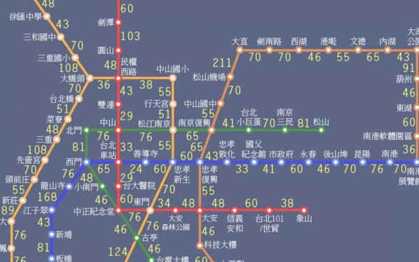 「台北捷運熱量地圖」可讓人知道，若用行走的方式經過各捷運站能消耗多少卡路里。（圖擷自關鍵評論網）