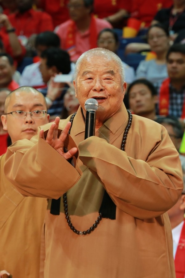 抗日名將孫立人昨日舉辦115歲誕辰紀念會，星雲大師在紀念會中表示，全中國人都應感謝孫立人的貢獻。（資料照，佛光山提供）