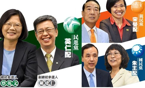 2016總統大選號次抽籤昨天出爐。（合成照）