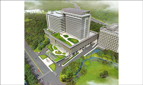 土城醫院模擬圖。（新北市衛生局提供）