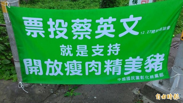 國民黨掛 蔡英文支持美豬 布條民進黨提告 政治 自由時報電子報