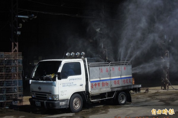 野生麻雀染禽流感，動保處加強周邊訪視消毒，並未發現異常死亡情形。（記者黃鐘山攝）