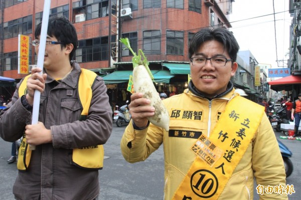 時代力量黨新竹立委候選人邱顯智。（資料照，記者王駿杰攝）