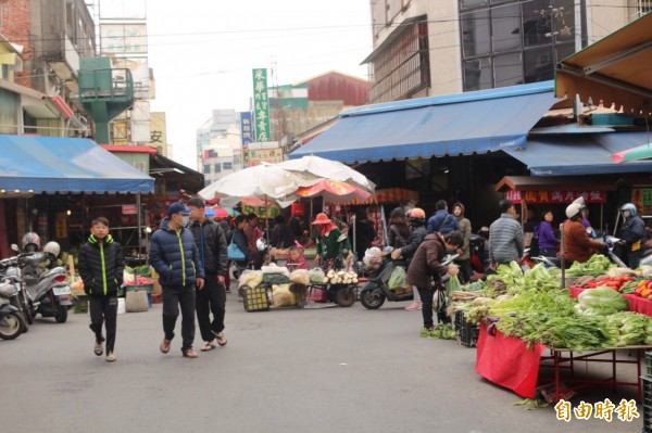 斗六西市場附近道路春節期間將交通管制。（記者詹士弘攝）