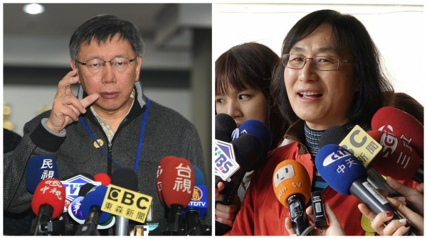 近來台北市交通問題備受爭議,柯文哲(左)與鍾慧諭(右)隔空對嗆。(本報合成照) 近來台北市交通問題備受爭議,柯文哲(左)與鍾慧諭(右)隔空對嗆。(本報合成照)