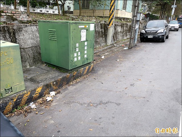 水里鄉民反映春節期間沒有垃圾子車讓垃圾清運相當不便，甚至上班日在路邊仍有垃圾堆積，也不見清潔隊積極清除。（記者劉濱銓攝）