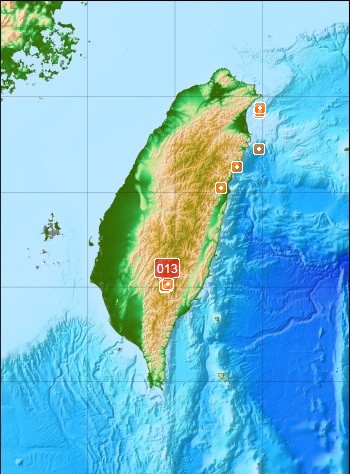 這兩天台灣地震頻繁。（圖取自氣象局網站）