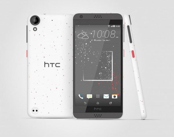 HTC Desire 630雙色潑彩設計雲石白（宏達電提供）