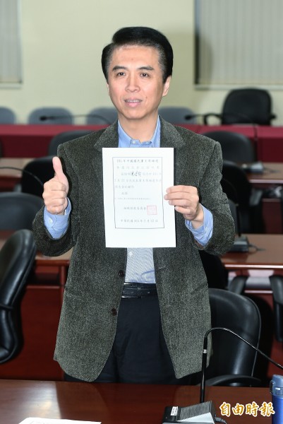 國民黨主席補選參選人、立委陳學聖。（資料照,記者方賓照攝）