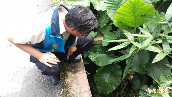 宜蘭自行車道暗藏危機。（記者朱則瑋攝）