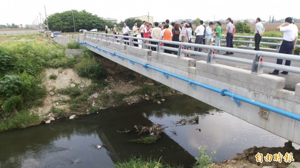 鹽水排水舊營無名橋完工。（記者楊金城攝）