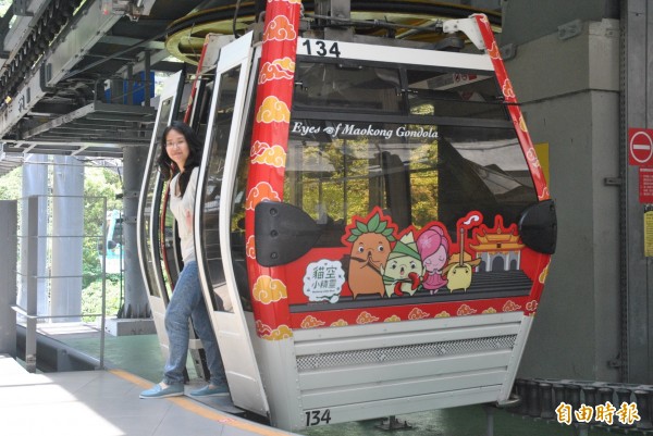 圖為貓空纜車彩繪車箱。（資料照，記者吳柏軒攝）