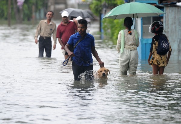有外媒報導指出，低氣壓連日帶來的暴雨，已造成斯里蘭卡洪水及土石流災情，全國目前至少有8人死亡、數千人無家可歸。（法新社）