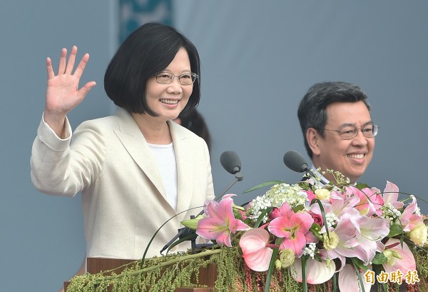 台灣總統蔡英文（左）、副總統陳建仁（右）在520正式就職。（資料照）