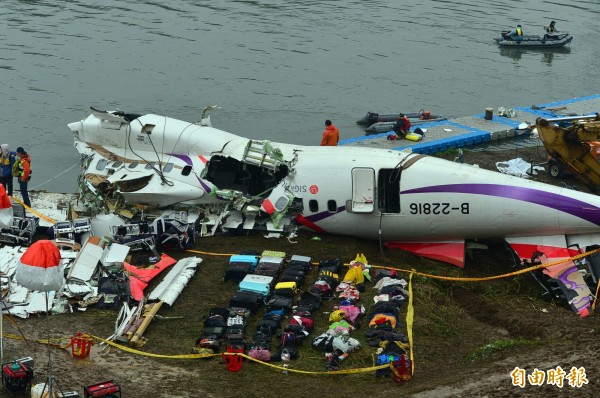 復興航空班機去年墜落北市南港區河道，造成重大傷亡。（資料照，記者王藝菘攝）