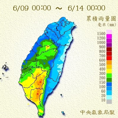 鄭明典在臉書表示，今年6月一點都不乾，只是雨期很集中。（圖擷自鄭明典臉書）