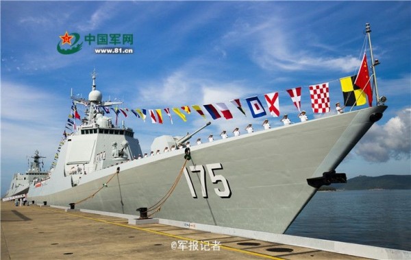 中國「銀川艦」在南海仲裁宣判同日服役。（圖擷取自中國軍網）