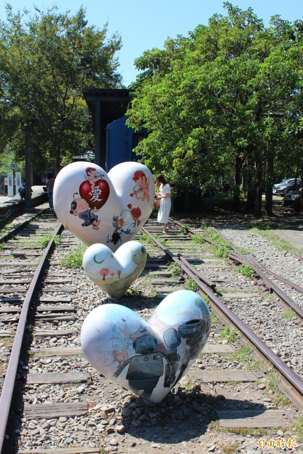 內灣線合興站有一段美麗的愛情故事，被保留後才得名「愛情火車站」。（記者黃美珠攝）