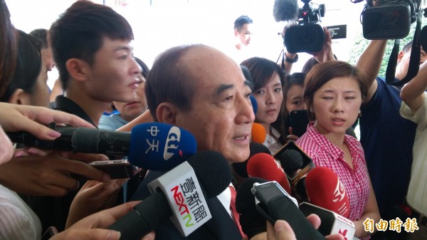 国民党立委王金平今日表示，一致希望让党产归零，这个目标不变。（记者陈钰馥摄）