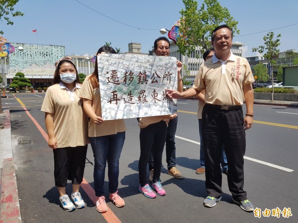 爭取國民黨宜蘭縣長提名的林信華爭取鎮公所遷移，再造羅東城。（記者簡惠茹攝）