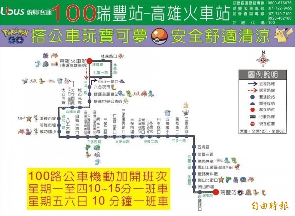 高市公車處、木柵動物園遭爆未經授權即使用寶可夢圖片。（資料照，記者葛祐豪翻攝）