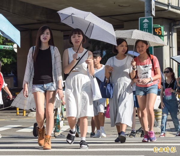 才到八月下旬，台北市今年超過35度的高溫日數就已經高達73天，打破歷史紀錄。（資料照，記者黃耀徵攝）