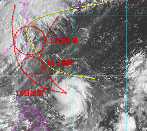 颱風莫蘭蒂昨晚遠離台灣，氣象局在上午11時30分解除海、陸上警報。（擷取自「天氣職人-吳聖宇」臉書）