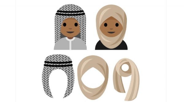 一名15歲沙國少女最近提出申請，希望全球的網路表情符號裡，也能出現穆斯林女性戴上頭巾的圖樣。（圖擷自Aphelandra Messer）