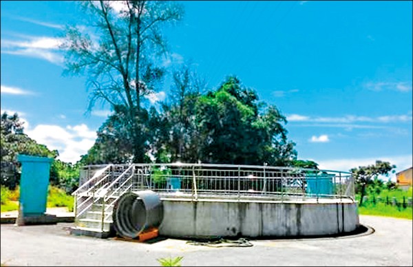 台水公司竹寮取水站設有伏流水工程，實測伏流水濁度不到1NTU。（記者陳文嬋翻攝）