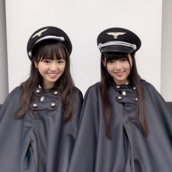 日本美少女偶像團體「櫸坂46」日前參加萬聖節變裝大會，卻身著納粹軍服風格的大衣，引發爭議。（圖擷自「keyakizaka46」）